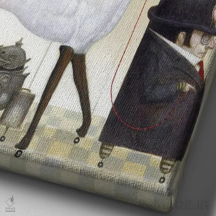 تابلو تست سواری اثر بیل کارمن - نمای نزدیک بافت بوم