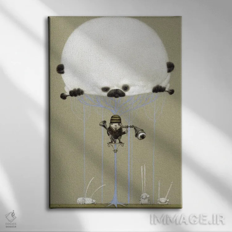 تابلو سکوی درختی اثر بیل کارمن - نمای روبهرو روی دیوار