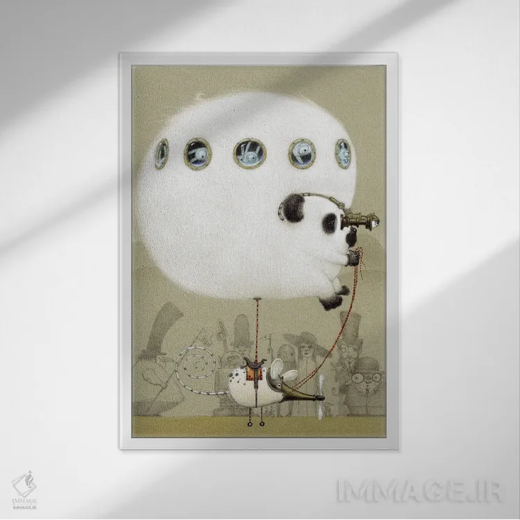 تابلو خط پایان رَه رَه (تشویقی) اثر بیل کارمن - نمای قابدار سفید