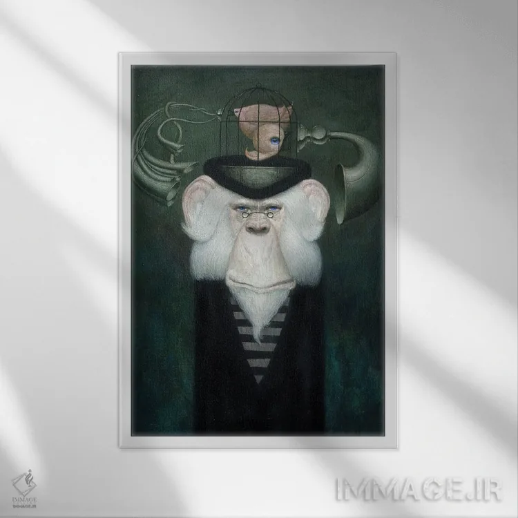 تابلو مدرنترین اثر بیل کارمن - نمای قابدار سفید