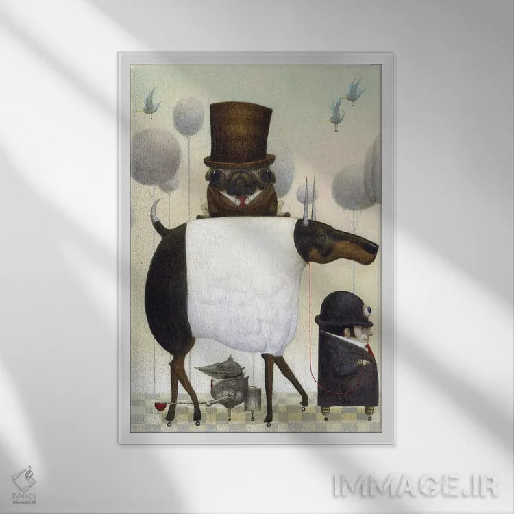 تابلو تست سواری اثر بیل کارمن - نمای قابدار سفید