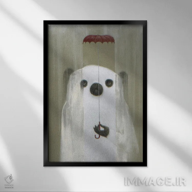 تابلو چتر (کوتاهشده Umbrella) اثر بیل کارمن - نمای قابدار مشکی