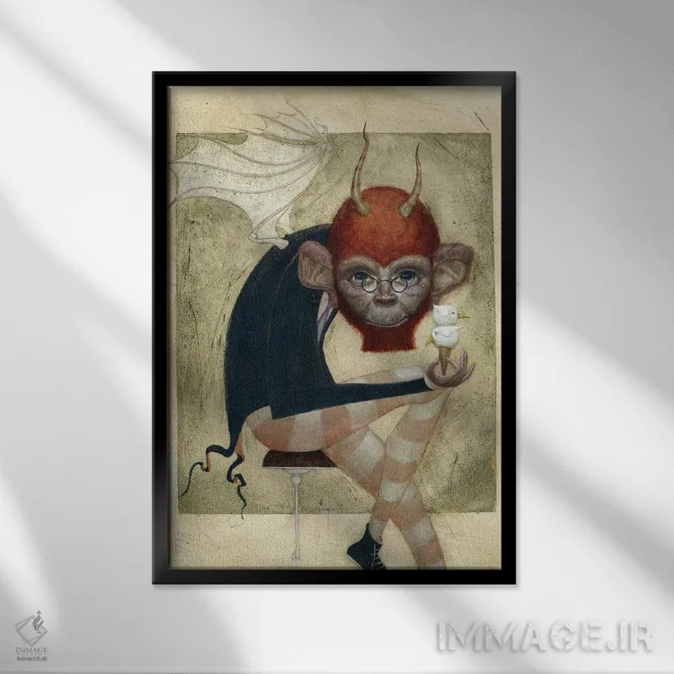 تابلو آب نمیشود اثر بیل کارمن - نمای قابدار مشکی