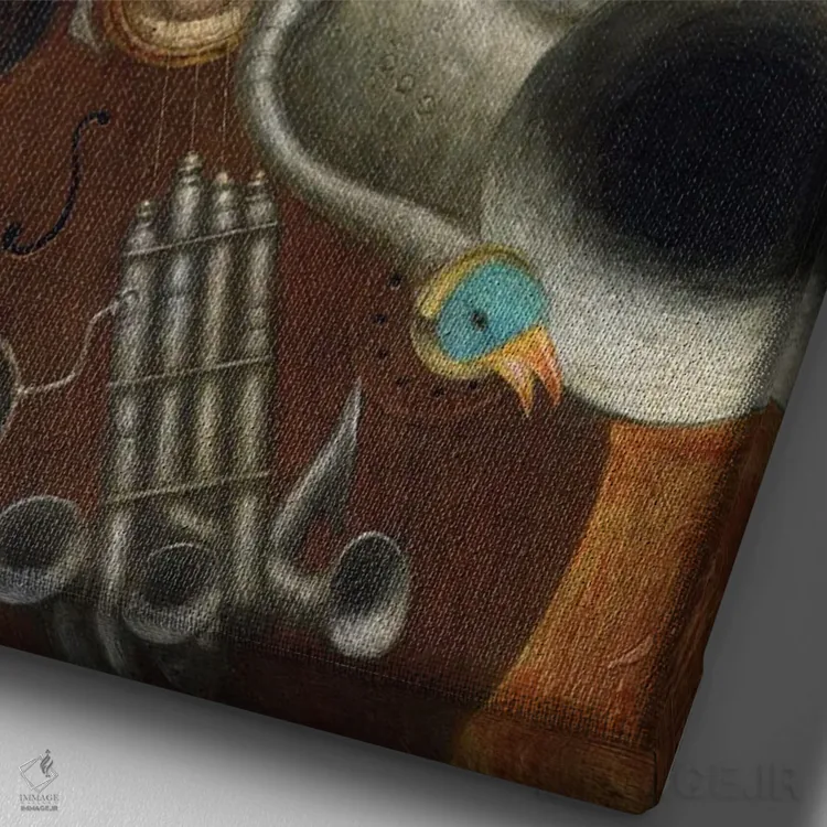 تابلو ضرباهنگ سگها (موسیقی) اثر بیل کارمن - نمای نزدیک بافت بوم