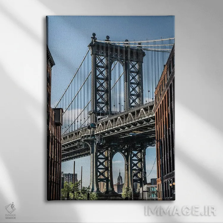 تابلو پل منهتن اثر عکاسی بیل کارسون - نمای روبهرو روی دیوار
