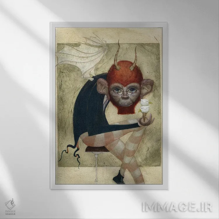 تابلو آب نمیشود اثر بیل کارمن - نمای قابدار سفید