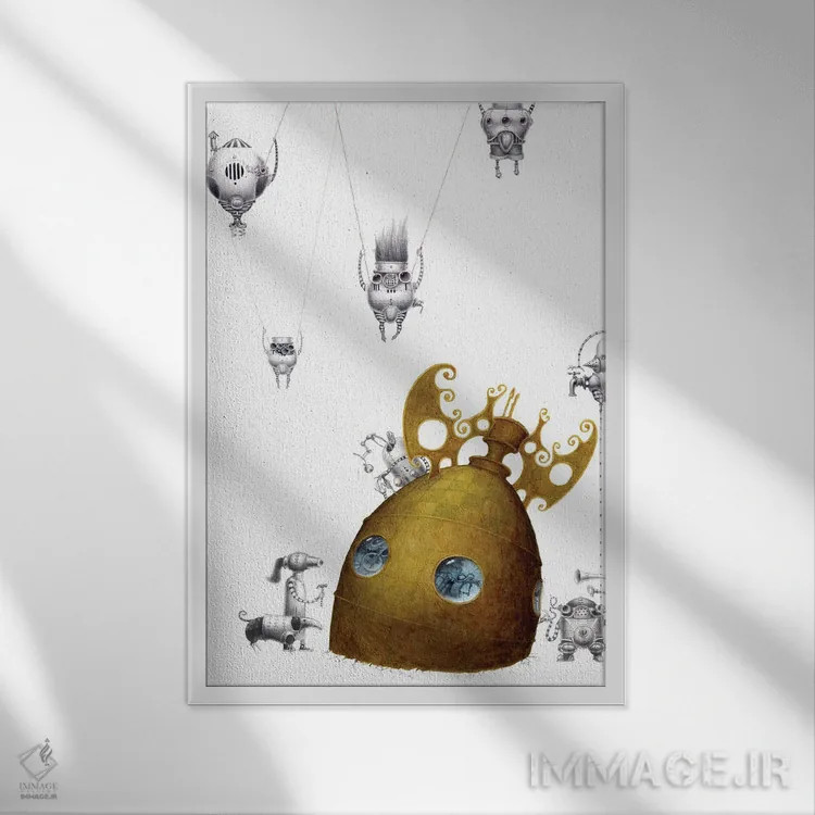 تابلو تیم خنثیسازی بمب اثر بیل کارمن - نمای قابدار سفید