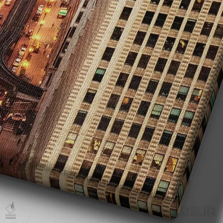 تابلو نمای شهر اثر عکاسی بیل کارسون - نمای نزدیک بافت بوم