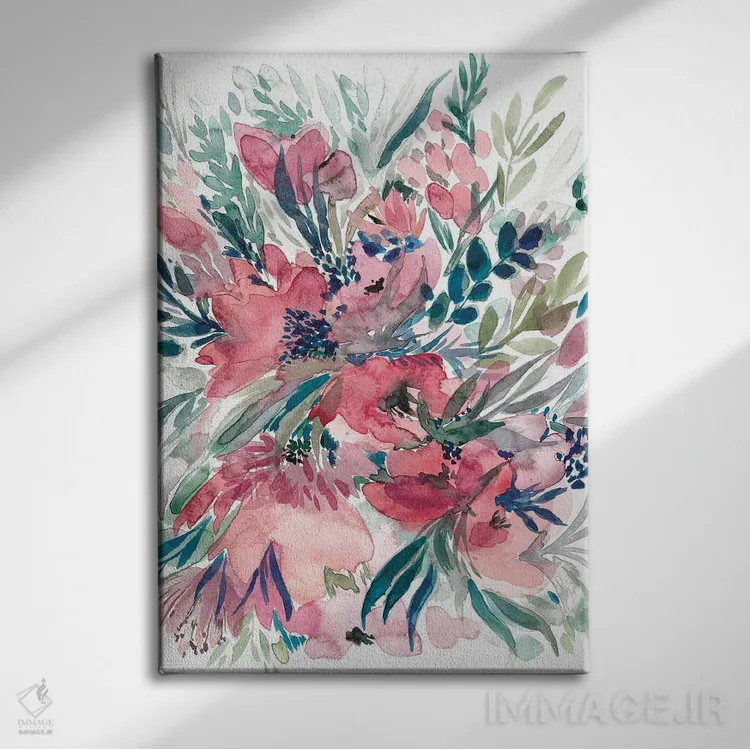 تابلو رقص گلها اثر آلبینا براتچِوا - نمای روبهرو روی دیوار