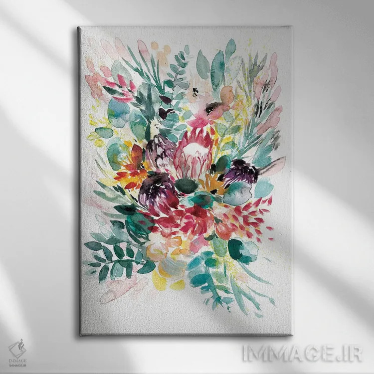 تابلو دستهگل I اثر آلبینا براتچِوا - نمای روبهرو روی دیوار