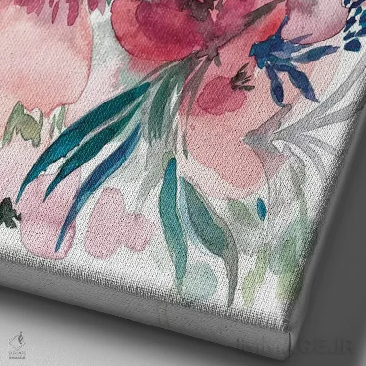 تابلو دستهگل II اثر آلبینا براتچِوا - نمای نزدیک بافت بوم