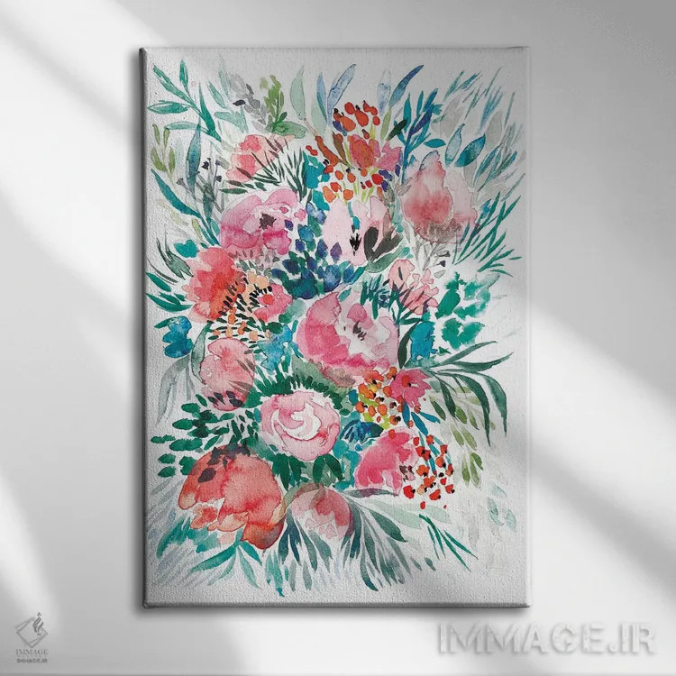 تابلو دستهگل گلها III اثر آلبینا براتچِوا - نمای روبهرو روی دیوار