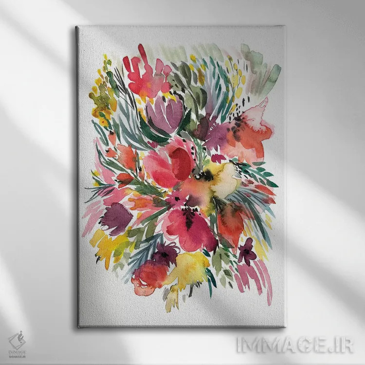 تابلو دستهگل گلها V اثر آلبینا براتچِوا - نمای روبهرو روی دیوار