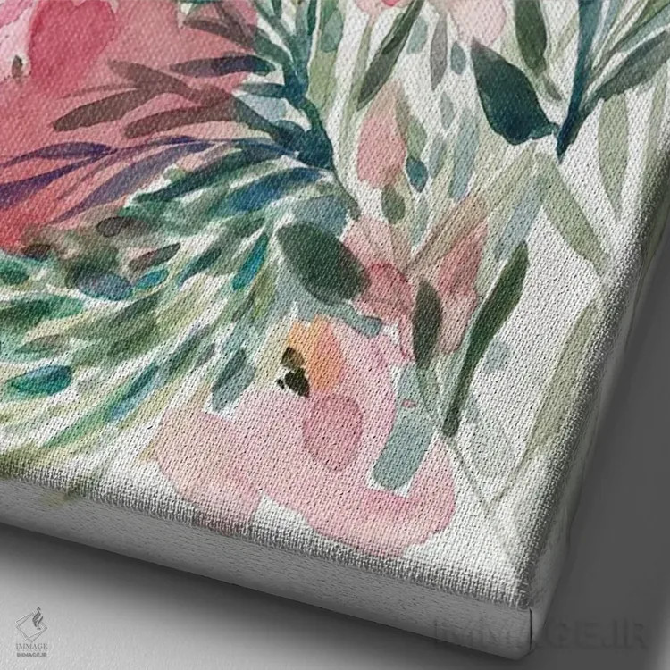 تابلو دستهگل گلها IV اثر آلبینا براتچِوا - نمای نزدیک بافت بوم