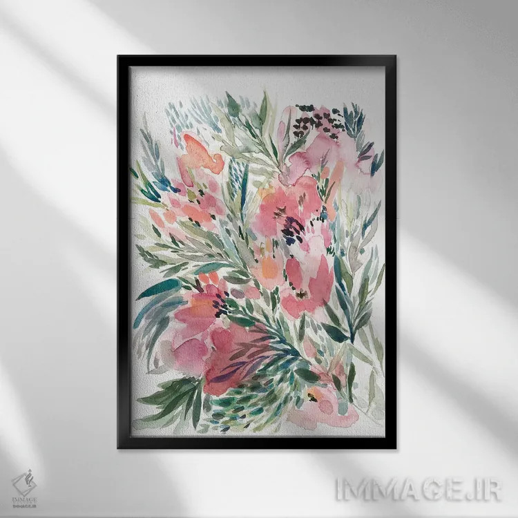 تابلو دستهگل گلها IV اثر آلبینا براتچِوا - نمای قابدار مشکی