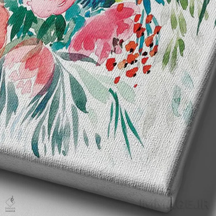 تابلو دستهگل گلها III اثر آلبینا براتچِوا - نمای نزدیک بافت بوم