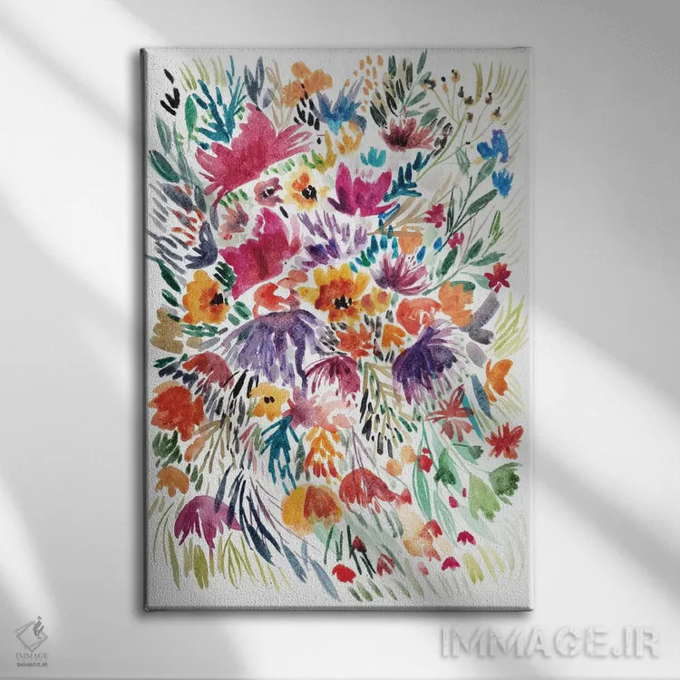 تابلو مزرعهٔ گل II اثر آلبینا براتچِوا - نمای روبهرو روی دیوار