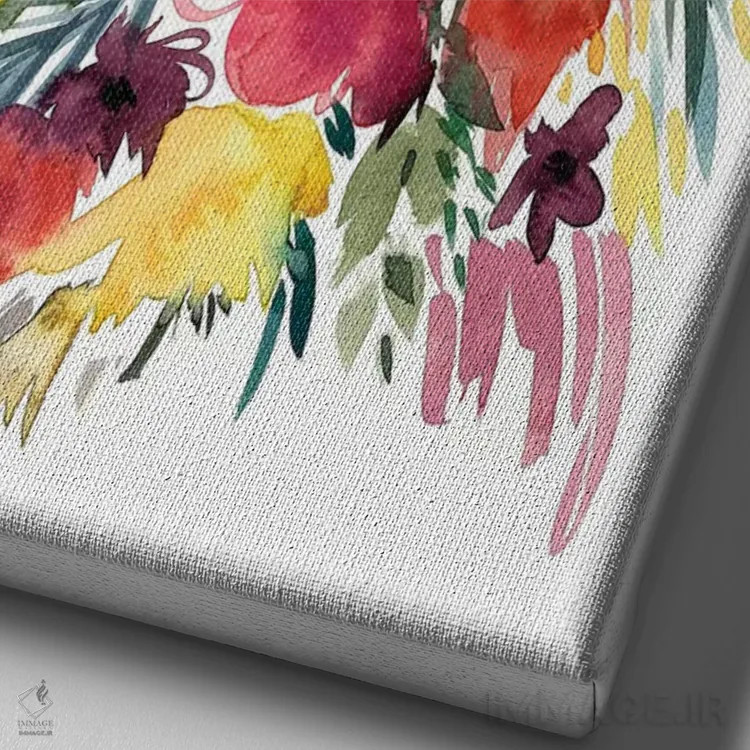 تابلو دستهگل گلها V اثر آلبینا براتچِوا - نمای نزدیک بافت بوم