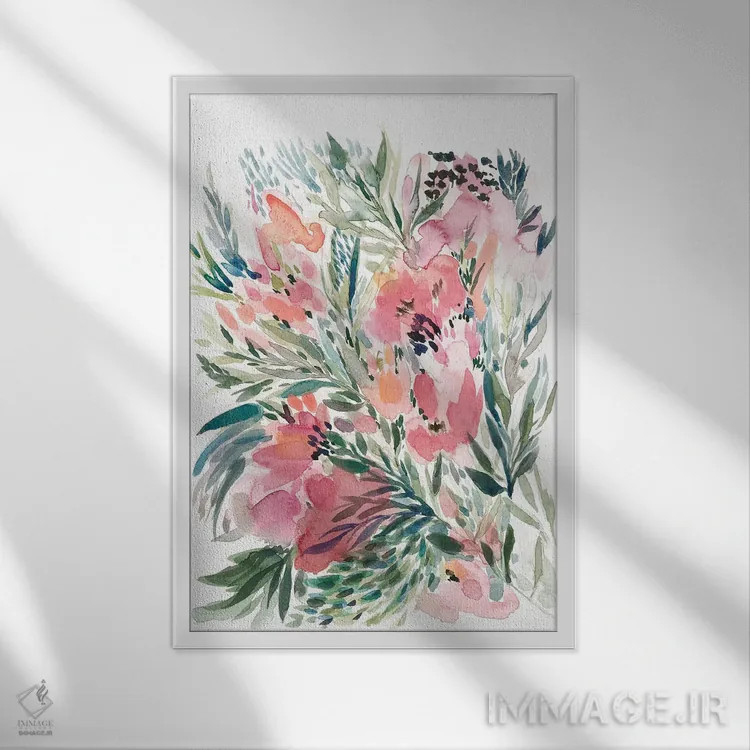 تابلو دستهگل گلها IV اثر آلبینا براتچِوا - نمای قابدار سفید