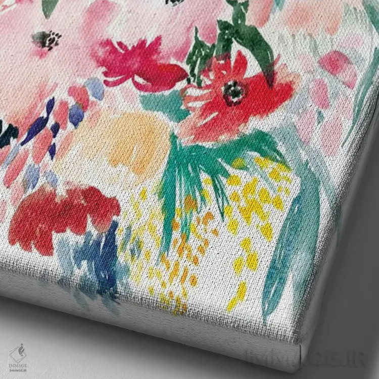 تابلو مزرعهٔ گل I اثر آلبینا براتچِوا - نمای نزدیک بافت بوم