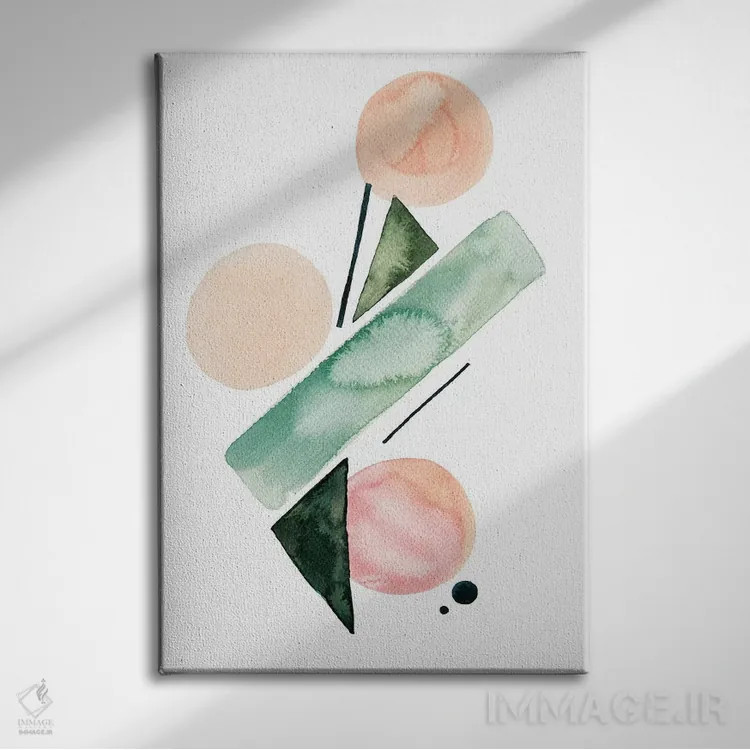 تابلو هندسه I اثر آلبینا براتچِوا - نمای روبهرو روی دیوار