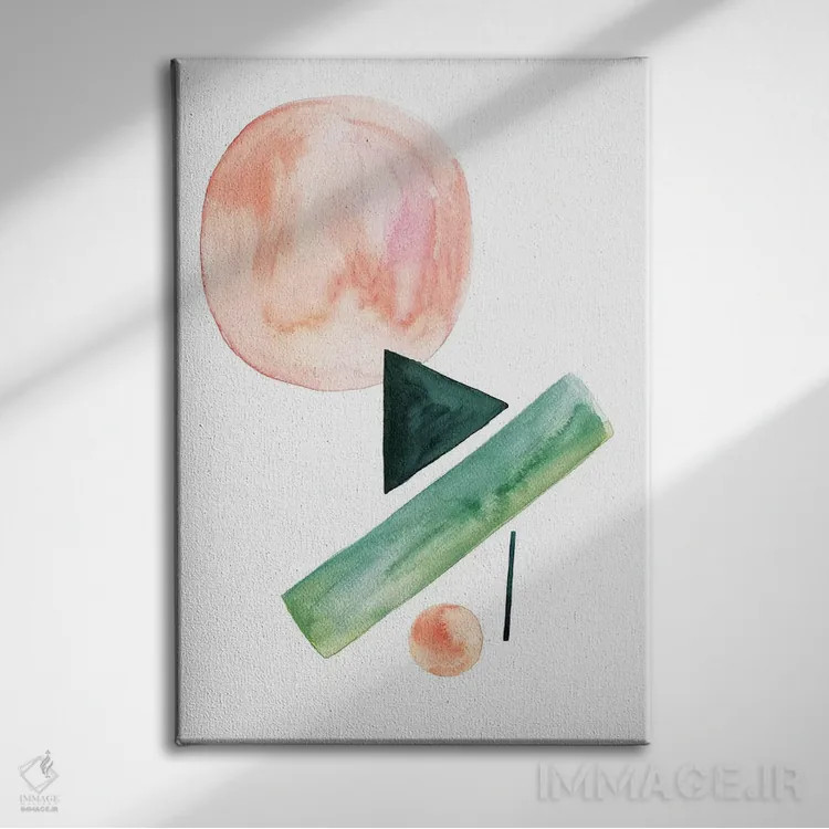 تابلو هندسه II اثر آلبینا براتچِوا - نمای روبهرو روی دیوار