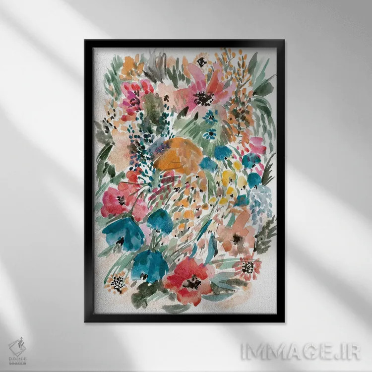 تابلو مزرعهٔ گل III اثر آلبینا براتچِوا - نمای قابدار مشکی