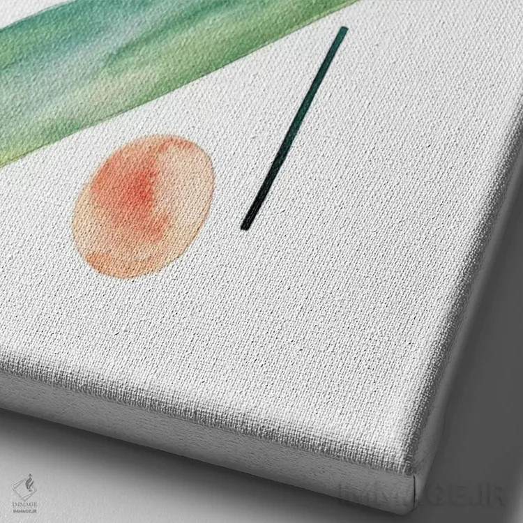 تابلو هندسه II اثر آلبینا براتچِوا - نمای نزدیک بافت بوم