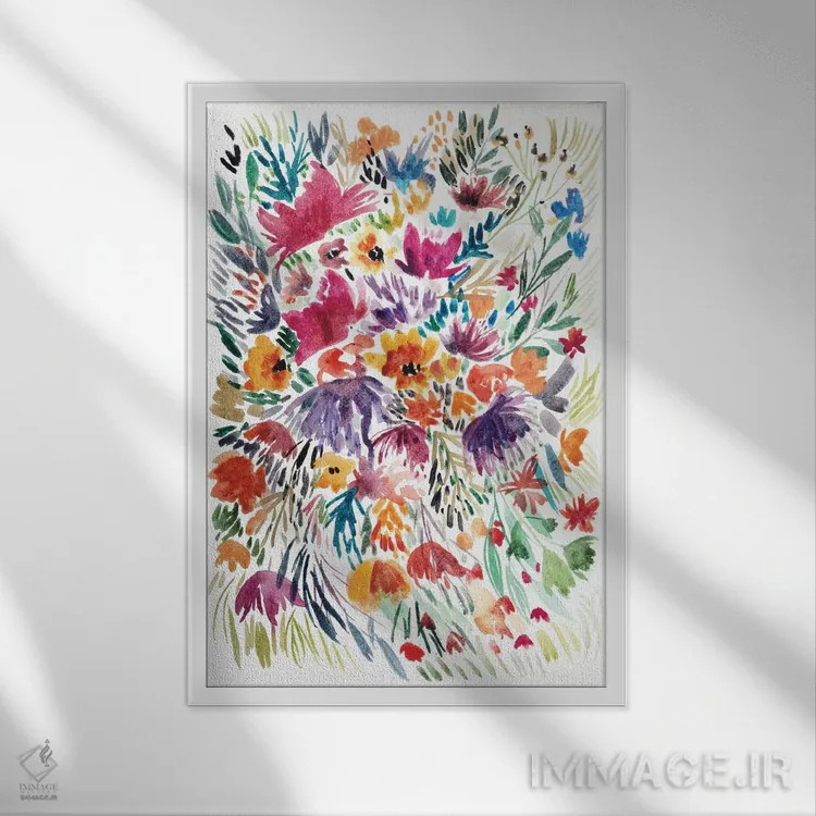 تابلو مزرعهٔ گل II اثر آلبینا براتچِوا - نمای قابدار سفید