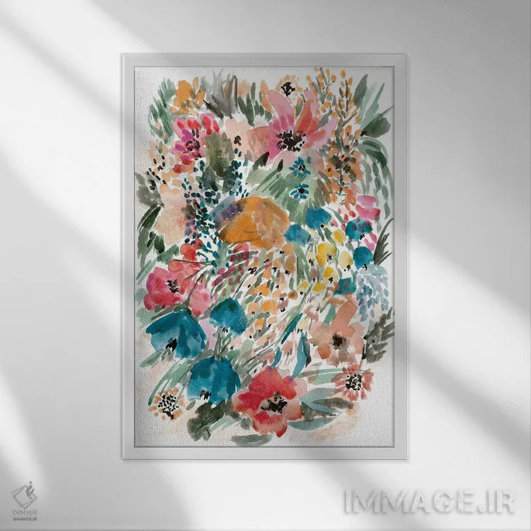 تابلو مزرعهٔ گل III اثر آلبینا براتچِوا - نمای قابدار سفید