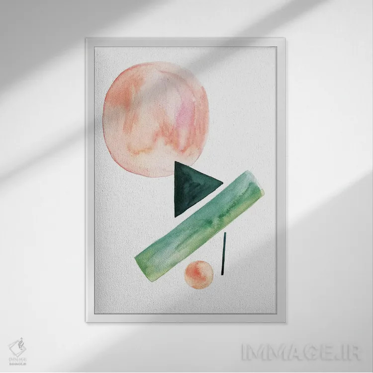 تابلو هندسه II اثر آلبینا براتچِوا - نمای قابدار سفید