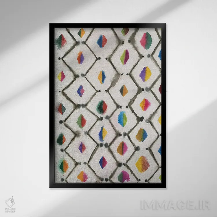 تابلو لانهٔ زنبوری اثر آلبینا براتچِوا - نمای قابدار مشکی