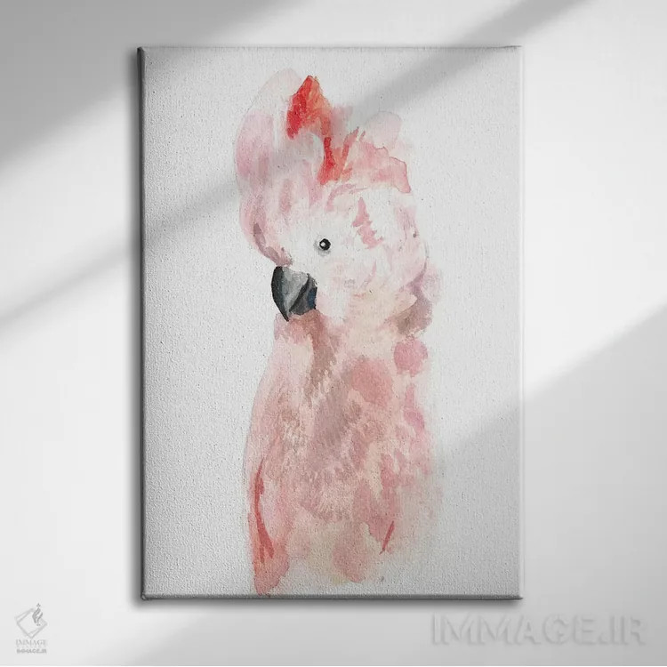 تابلو موهاک (مدل مو) اثر آلبینا براتچِوا - نمای روبهرو روی دیوار