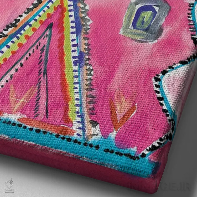 تابلو جواهرات اثر آلبینا براتچِوا - نمای نزدیک بافت بوم