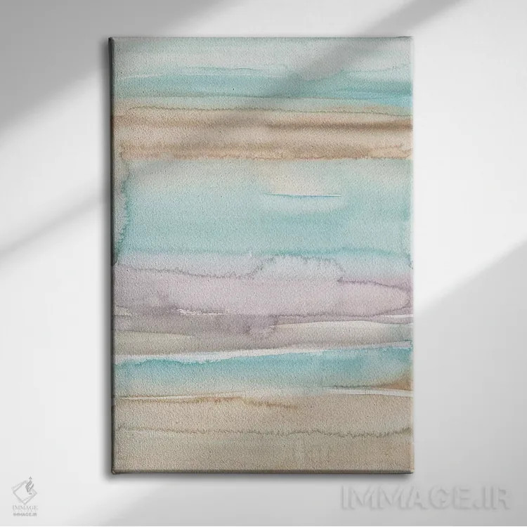 تابلو انتزاعی اقیانوس اثر آلبینا براتچِوا - نمای روبهرو روی دیوار