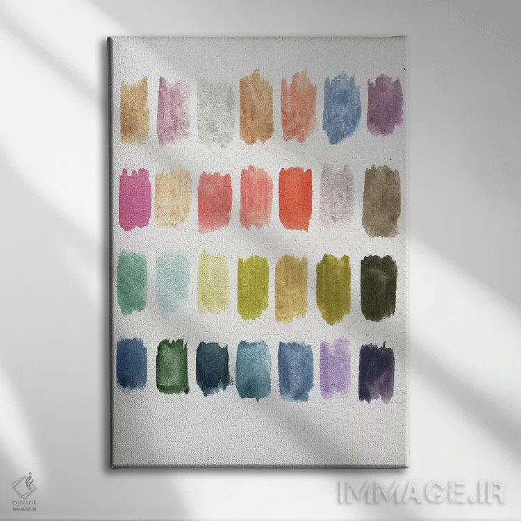 تابلو پالت رنگ اثر آلبینا براتچِوا - نمای روبهرو روی دیوار