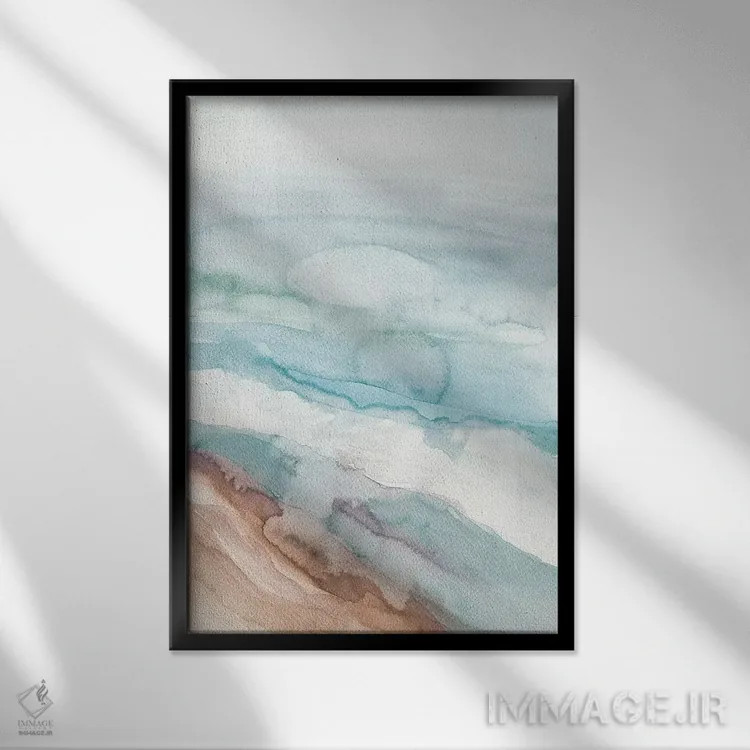 تابلو نسیم اقیانوس اثر آلبینا براتچِوا - نمای قابدار مشکی