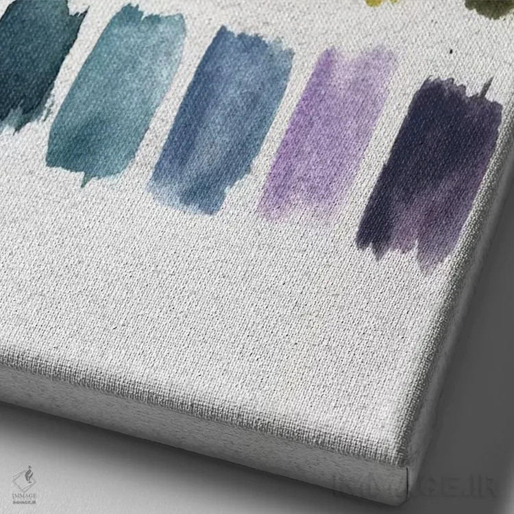 تابلو پالت رنگ اثر آلبینا براتچِوا - نمای نزدیک بافت بوم