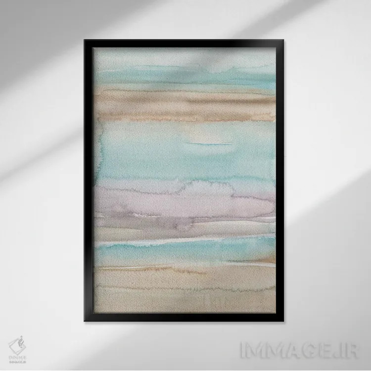 تابلو انتزاعی اقیانوس اثر آلبینا براتچِوا - نمای قابدار مشکی