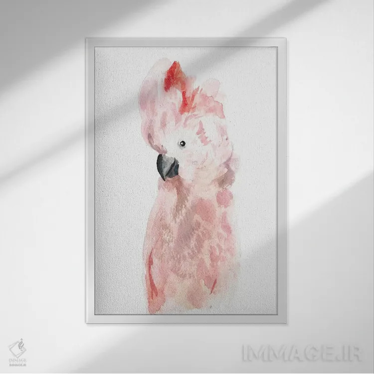 تابلو موهاک (مدل مو) اثر آلبینا براتچِوا - نمای قابدار سفید