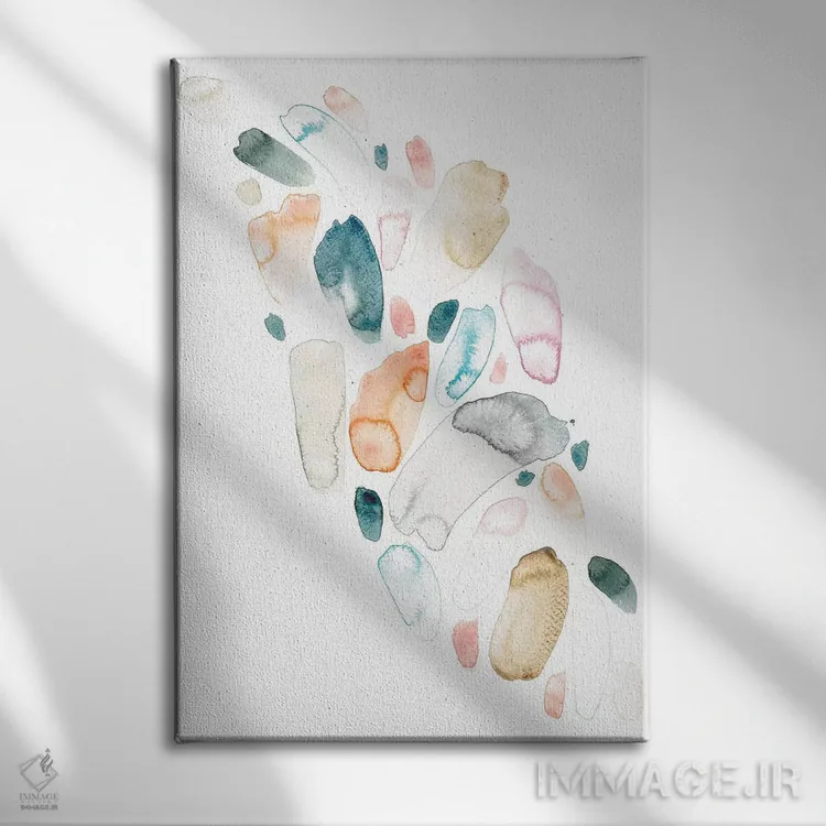 تابلو قلوهسنگها اثر آلبینا براتچِوا - نمای روبهرو روی دیوار