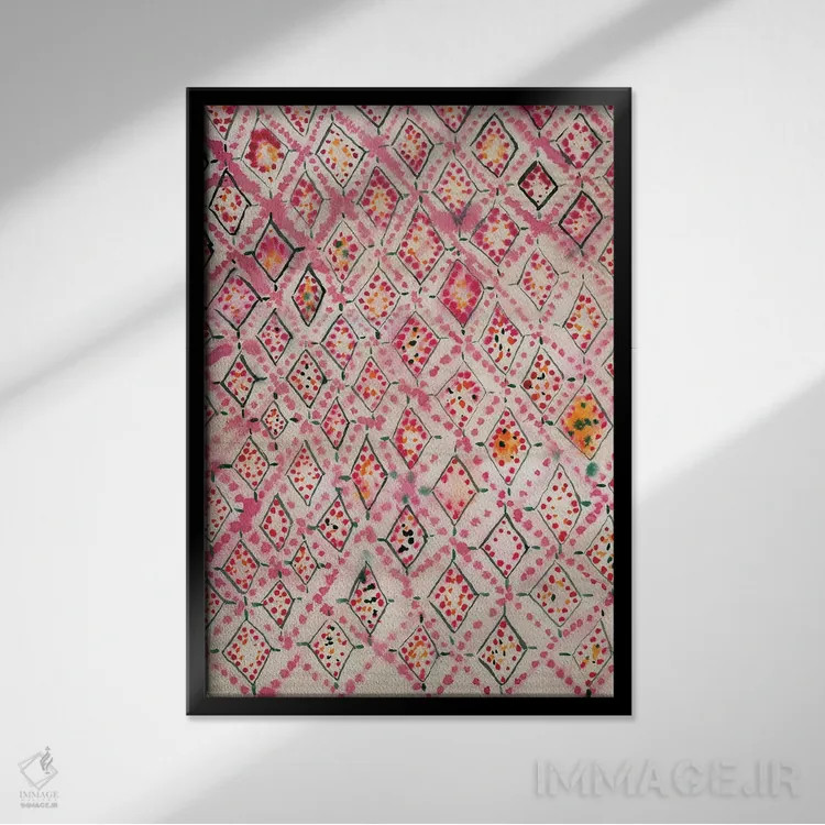 تابلو فرش مراکشی I اثر آلبینا براتچِوا - نمای قابدار مشکی