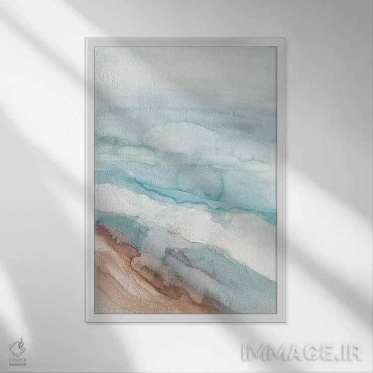 تابلو نسیم اقیانوس اثر آلبینا براتچِوا - نمای قابدار سفید