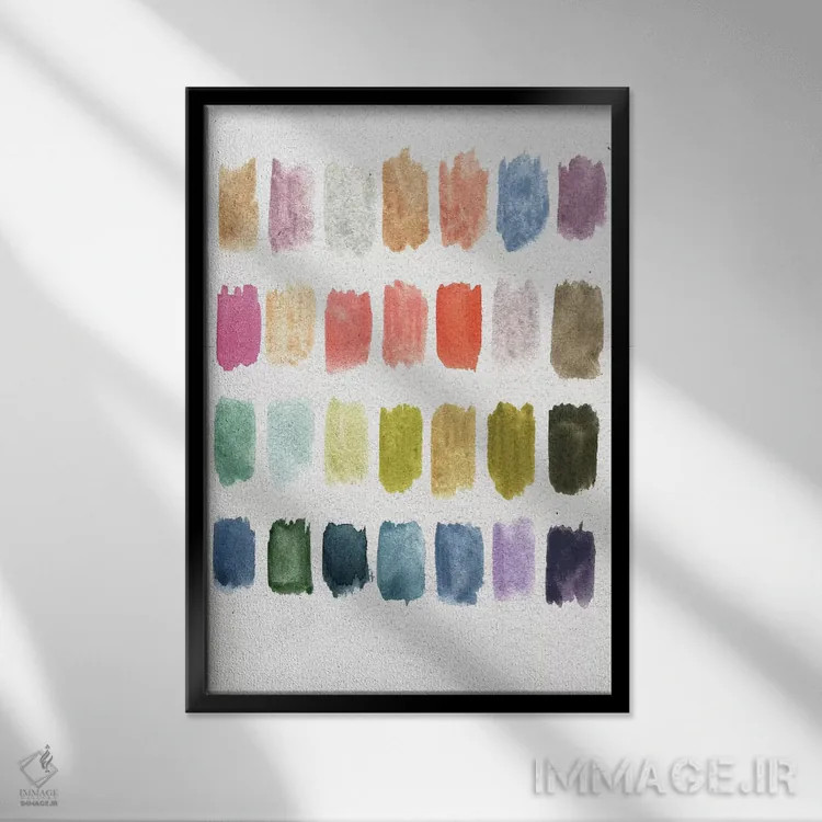 تابلو پالت رنگ اثر آلبینا براتچِوا - نمای قابدار مشکی