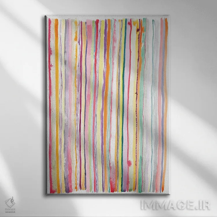 تابلو انتزاعی آبرنگی I اثر آلبینا براتچِوا - نمای روبهرو روی دیوار