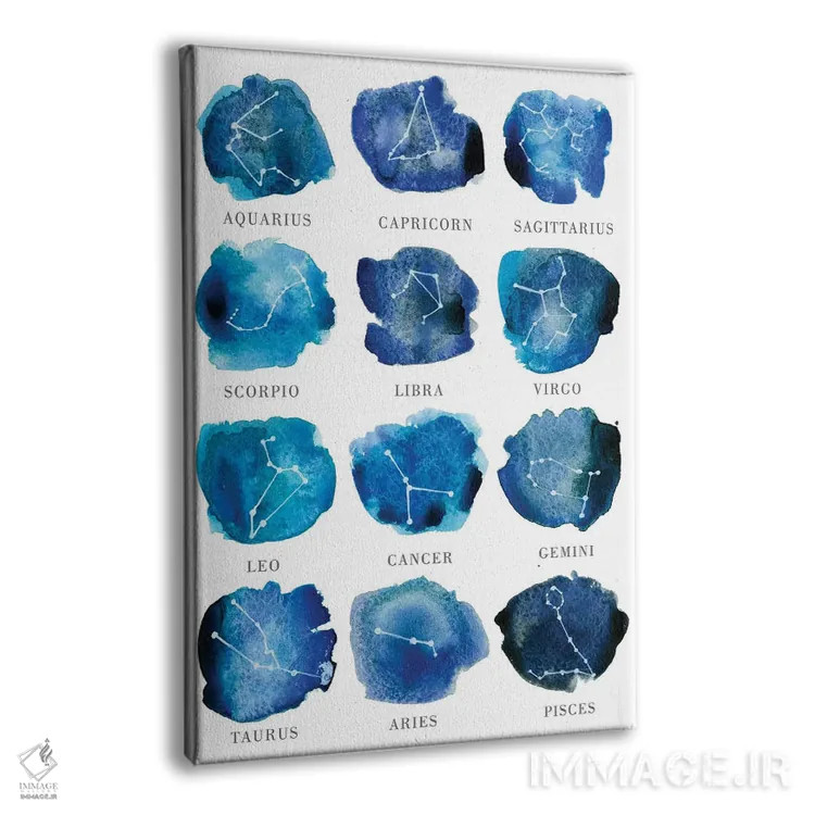 تابلو صور فلکی (زودیاک) اثر آلبینا براتچِوا - نمای پرسپکتیو محصول