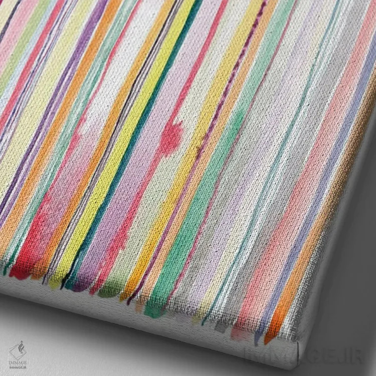 تابلو انتزاعی آبرنگی I اثر آلبینا براتچِوا - نمای نزدیک بافت بوم