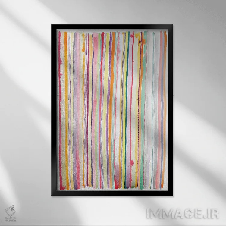 تابلو انتزاعی آبرنگی I اثر آلبینا براتچِوا - نمای قابدار مشکی