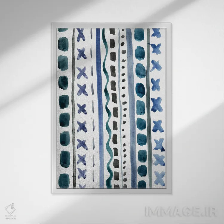 تابلو ایکس اُ (بازی دوز) اثر آلبینا براتچِوا - نمای قابدار سفید