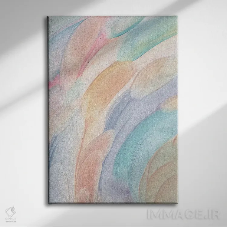 تابلو رویاهای پاستلی اثر آلبینا براتچِوا - نمای روبهرو روی دیوار